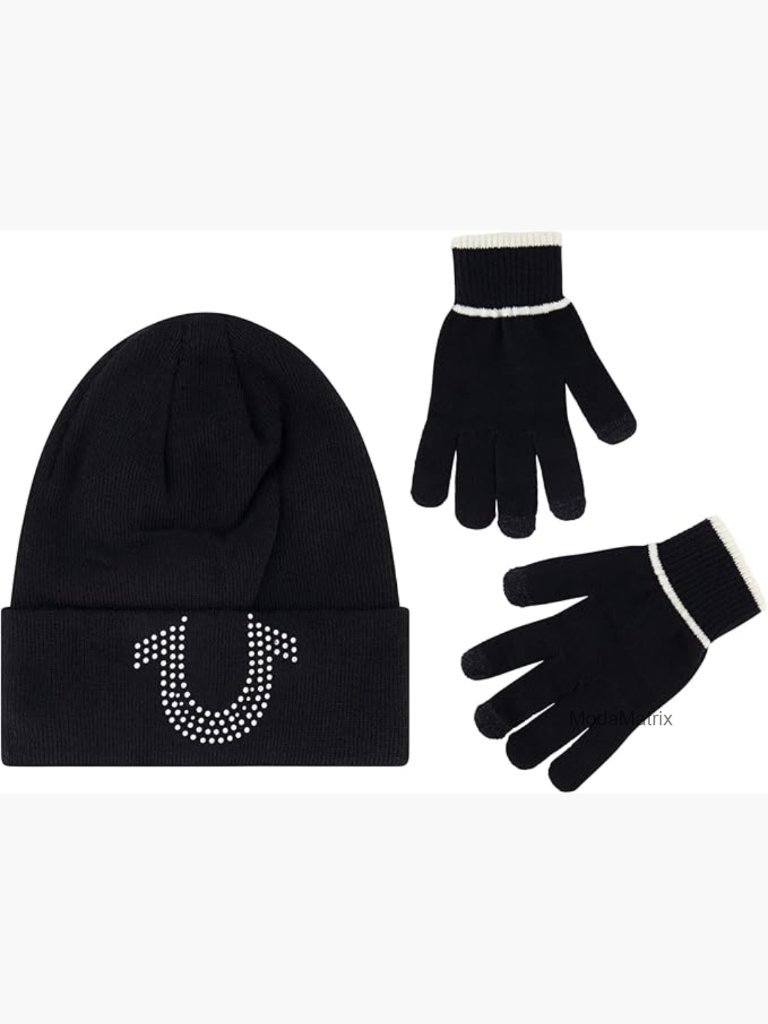 Beanie Hat And Touchscreen Glove Set - One Size